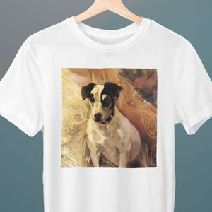 Portrait of a Jack Russell, Joaquin Sorolla, Unisex T-Shirt, Art T-Shirt, Fine Art T-Shirt, Gift for Her, Gift for Him, Art Lover Gift