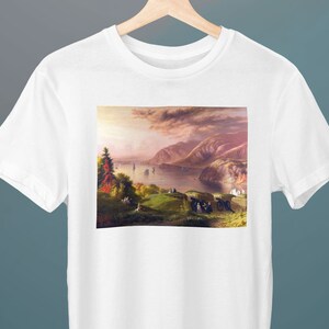 View of the Hudson River, Robert W. Weir, Unisex T-Shirt, Landscape, Hudson River, Gift for Her, Gift for Him, Art Lover Gift