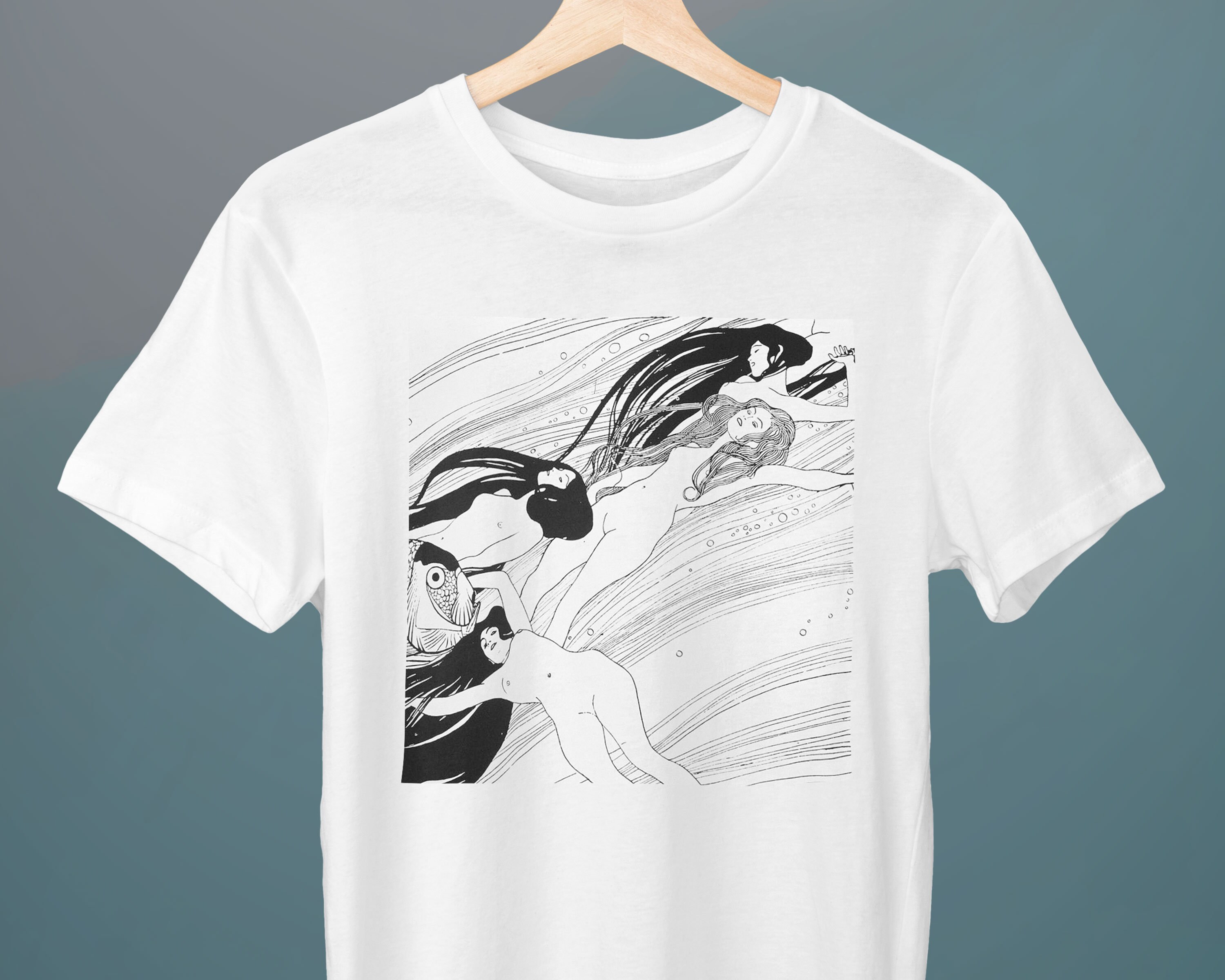 Fish Blood, Gustav Klimt Painting, Unisex T-Shirt, Art T-Shirt, Eroticism, Impressionist, Gift for Her, Gift for Him, Art Lover Gift