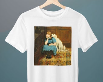 Sympathy, Briton Riviere, Unisex T-Shirt, Art T-Shirt, Academicism, Fine Art T-Shirt, Gift for Her, Gift for Him, Art Lover Gift