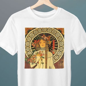 La Trappistine, Alphonse Mucha, Unisex T-Shirt, Art T-Shirt, Fine Art T-Shirt, Gift for Her, Gift for Him, Art Lover Gift