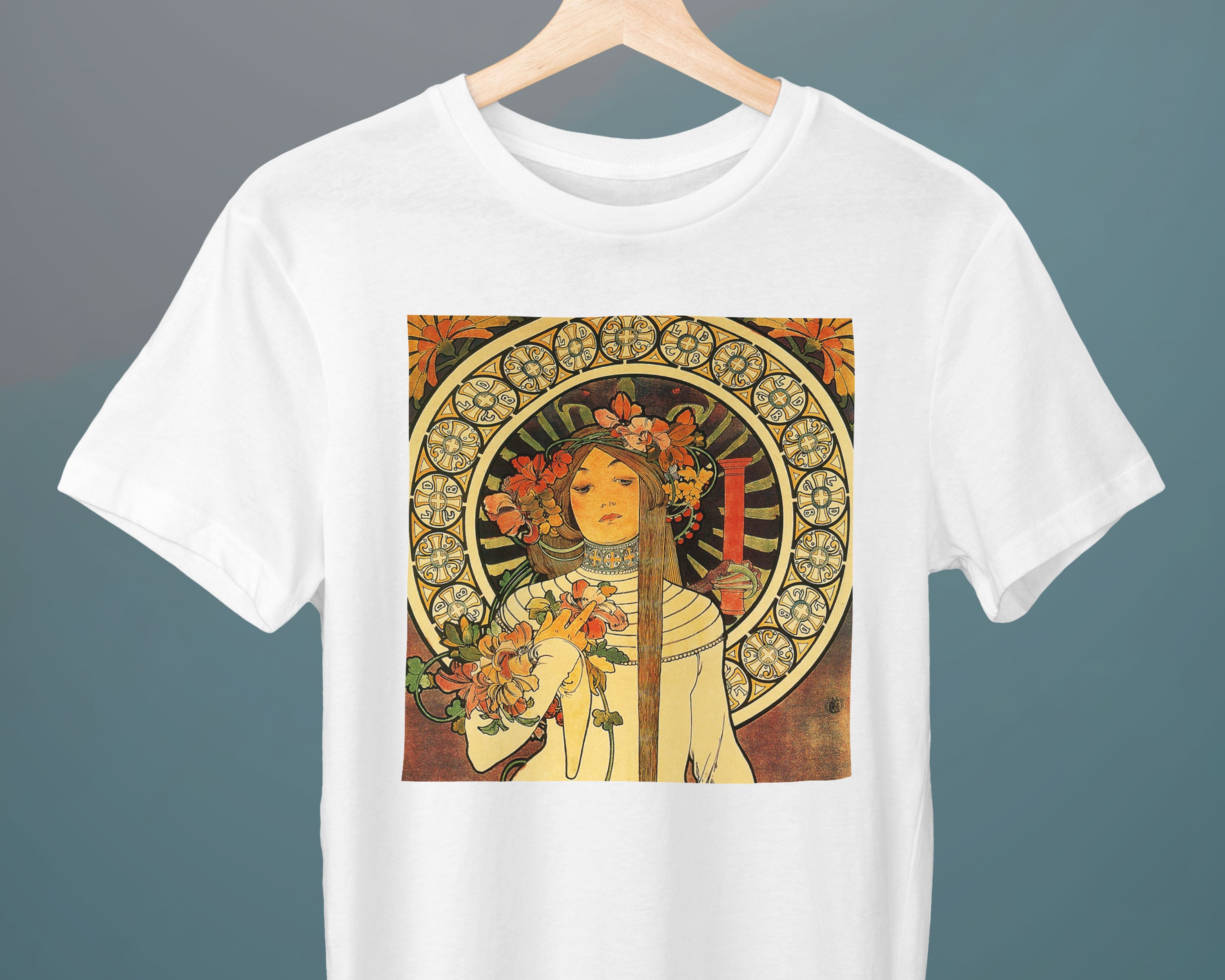 La Trappistine, Alphonse Mucha, Unisex T-shirt, Art T-shirt, Fine