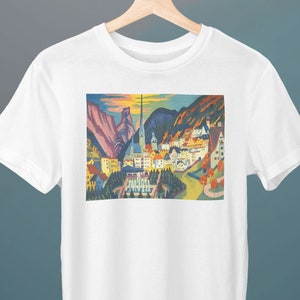 Davos in Summer, Ernst Ludwig Kirchner, Unisex T-Shirt, Expressionism, Landscape, Summer, Davos, Gift for Her, Gift for Him, Art Lover Gift