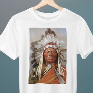 Sitting Bull, Henry Farny, Unisex T-Shirt, Western, Art T-Shirt, Fine Art, Gift for Her, Gift for Him, Art Lover Gift
