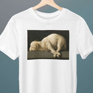 Lamb of God, Agnus Dei, Francisco de Zurbarán, Unisex T-Shirt, Art T-Shirt, Lamb Tee, Gift for Her, Gift for Him, Art Lover Gift