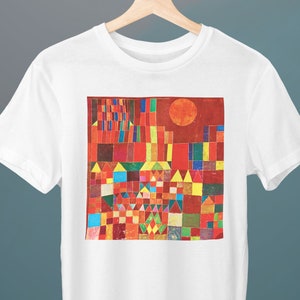 Schloss und Sonne, Paul Klee Malerei, Unisex T-Shirt, Kunst T-Shirt, Kunst T-Shirt, Kubismus, Geschenk für sie, Geschenk für ihn