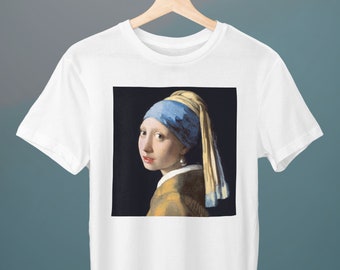 Girl with a Pearl Earring, Johannes Vermeer Painting, Unisex T-Shirt, Art T-Shirt, Gift for Her, Gift for Him, Art Lover Gift