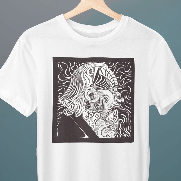 Portrait of a Man, M.C. Escher, Unisex T-Shirt, Art Tee, Gift for Her, Gift for Him, Art Lover Gift