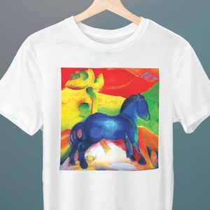 Little Blue Horse, Franz Marc Painting, Unisex T-Shirt, Art T-Shirt, Pet Gift, Horse, Gift for Her, Gift for Him, Art Lover Gift