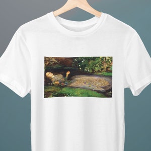 Ophelia, John Everett Millais Painting, Unisex T-Shirt, William Shakespeare, Hamlet, Art T-Shirt, Gift for Her, Gift for Him, Art Lover Gift
