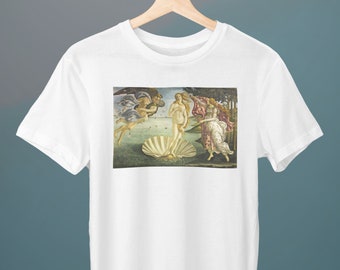 The Birth of Venus, Sandro Botticelli Painting, Unisex T-Shirt, Art T-Shirt, Fine Art, Gift for Her, Gift for Him, Art Lover Gift