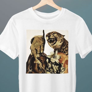 Tiger and Lillies, Vajda Lajos Painting, Unisex T-Shirt, Art T-Shirt, Surrealism, Gift for Her, Gift for Him, Art Lover Gift