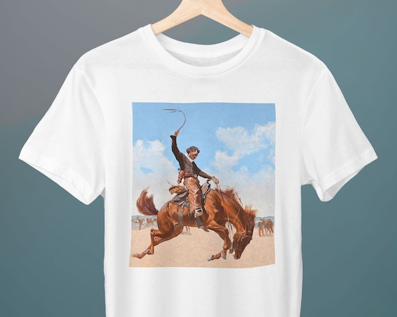 The Bronco Buster, Frederic Remington, Unisex T-Shirt, Western, Art T-Shirt, Fine Art, Gift for Her, Gift for Him, Art Lover Gift