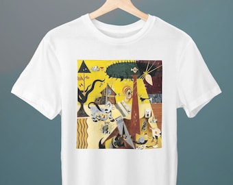 The Tilled Field, Joan Miró Painting, Unisex T-Shirt, Art T-Shirt, Surrealism, Abstract T-Shirt, Gift for Her, Gift for Him, Art Lover Gift