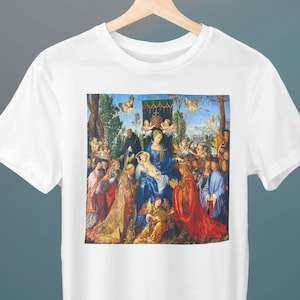 Feast of the Rosary, Albrecht Dürer Painting, Unisex T-Shirt, Art T-Shirt, Gift for Her, Gift for Him, Art Lover Gift