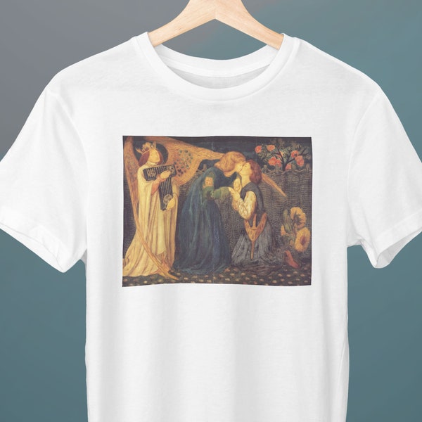 Love's Greeting, Dante Gabriel Rossetti, Unisex T-Shirt, Romanticism, Gift for Her, Gift for Him, Art Lover Gift