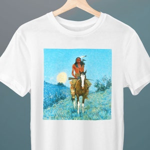 The Outlier, Frederic Remington, Unisex T-Shirt, Western, Art T-Shirt, Fine Art, Gift for Her, Gift for Him, Art Lover Gift