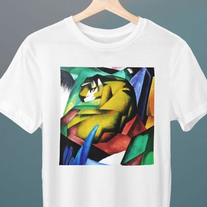 Tiger, Franz Marc Painting, Unisex T-Shirt, Art T-Shirt, Pet Gift, Foxes, Cubism, Gift for Her, Gift for Him, Art Lover Gift