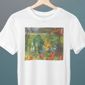 The Flower Garden, Clara Weaver Parrish, Unisex T-Shirt, Art T-Shirt, Flowers T-Shirt, Gift for Her, Gift for Him, Art Lover Gift