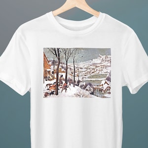The Hunters in the Snow, Pieter Bruegel the Elder, Unisex T-Shirt, Art T-Shirt, Fine Art T-Shirt, Gift for Her, Gift for Him, Art Lover Gift