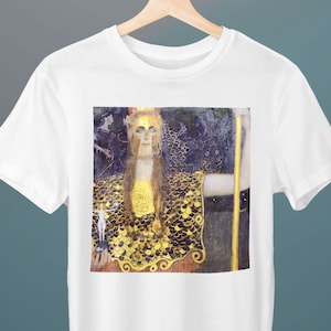 Pallas Athene, Gustav Klimt Painting, Unisex T-Shirt, Art Nouveau, Art T-Shirt, Gift for Her, Gift for Him, Art Lover Gift