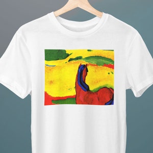 Horse in a Landscape, Franz Marc Painting, Unisex T-Shirt, Art T-Shirt, Pet Gift, Horse, Gift for Her, Gift for Him, Art Lover Gift