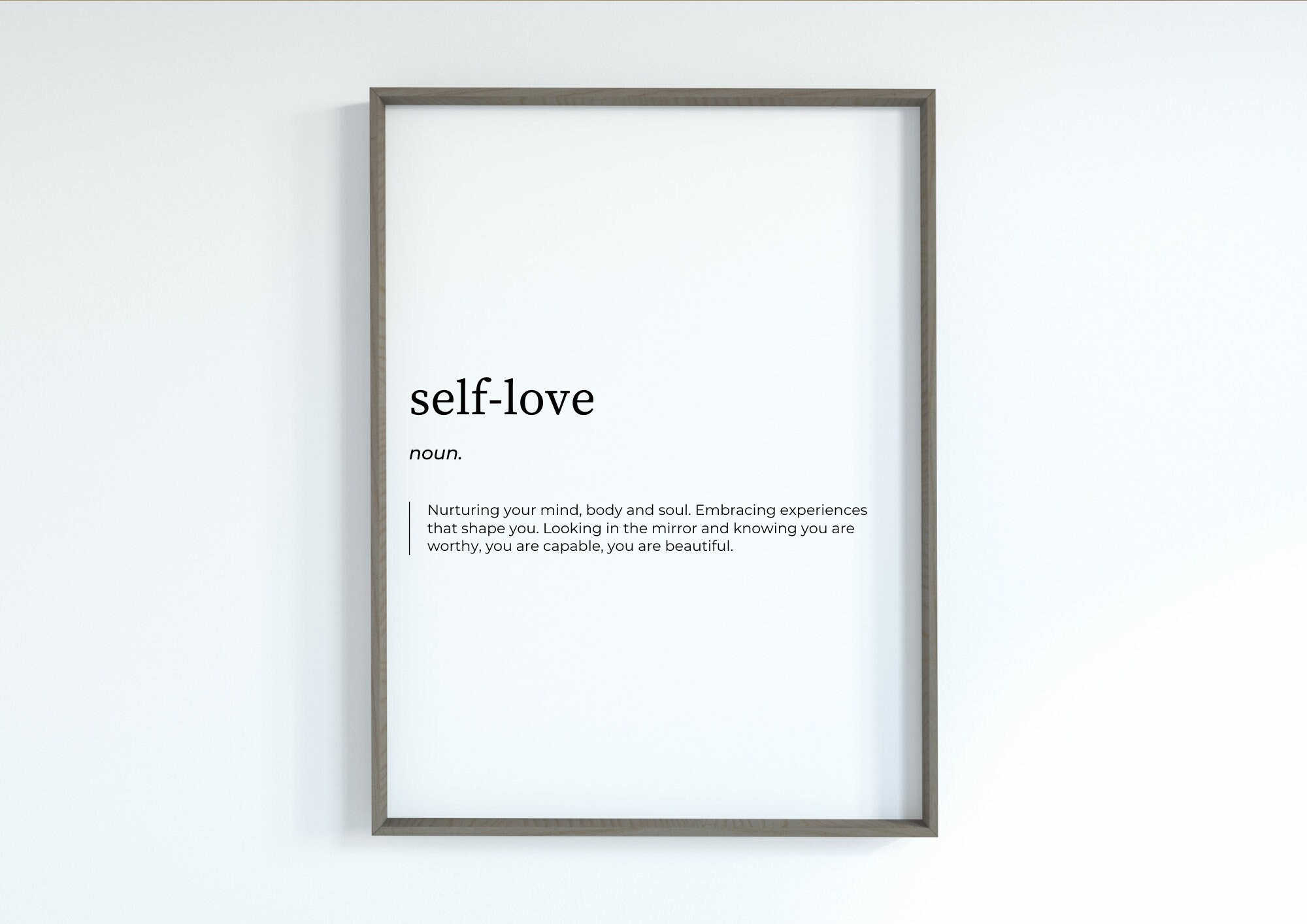 Self Love Definition Self Love Wall Art Self Love Poster - Etsy