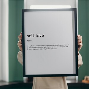 Self Love Definition, Self Love Wall Art, Self Love Poster, Self Love Quote, Self Love Printable, Self Love Gift, Self Love Wall Art image 4