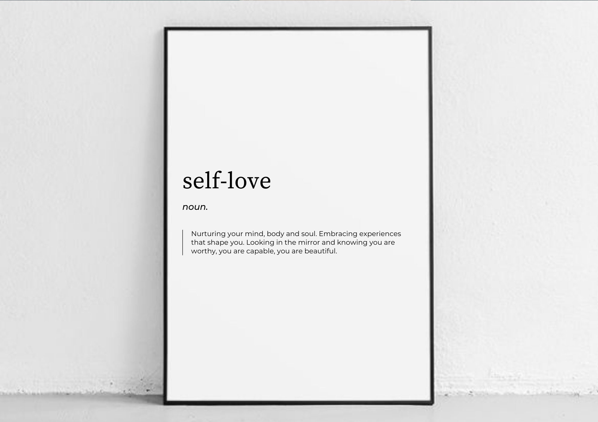 Self Love Definition Self Love Wall Art Self Love Poster - Etsy