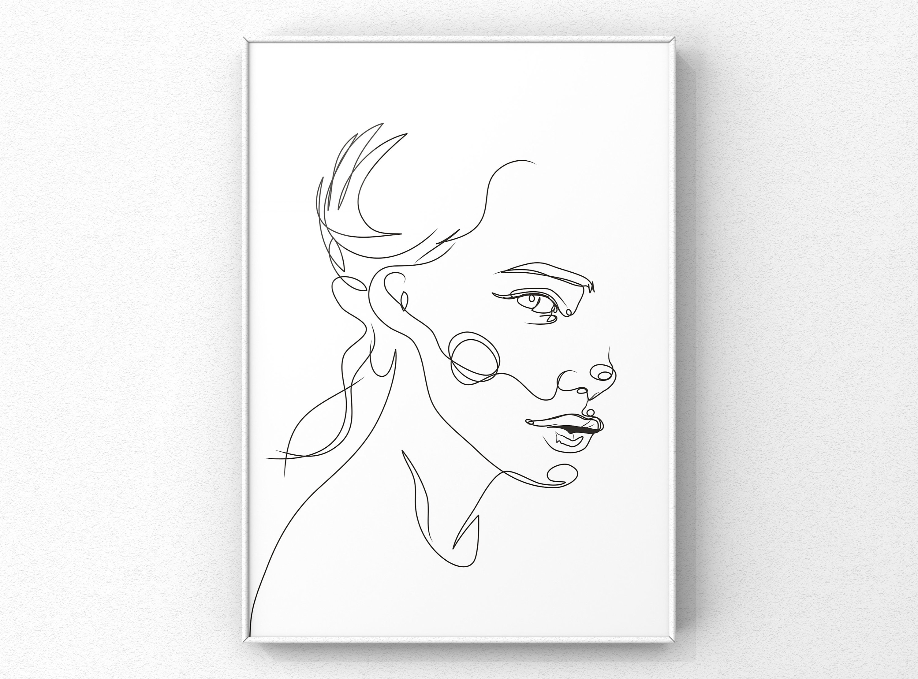 Abstract Line Art Poster Single Line Wall Art Line Art Etsy