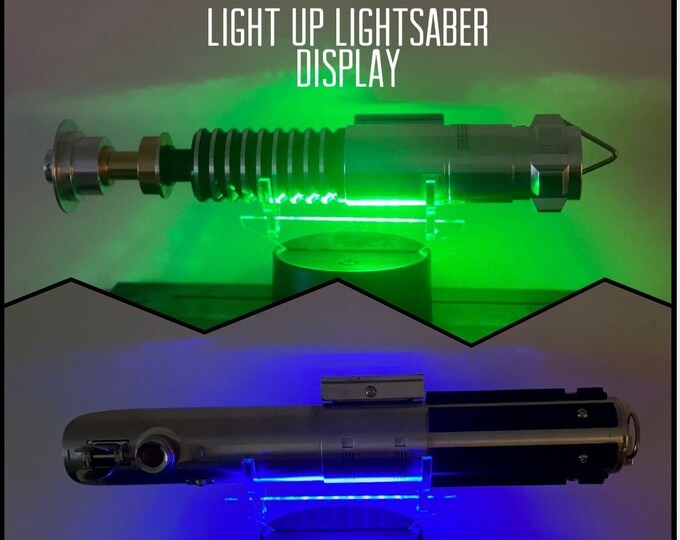 Lightsaber Horizontal Hilt Display Multicolor Led remote controlled acrylic
