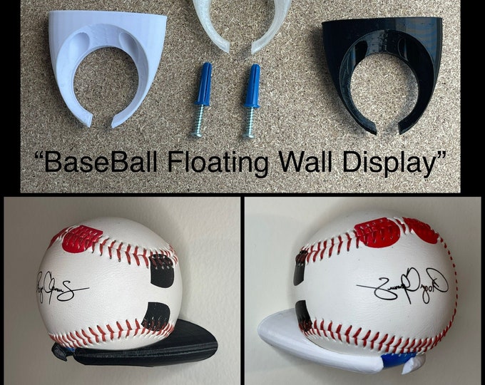 Baseball Floating Wall Display Mount Stand Holder