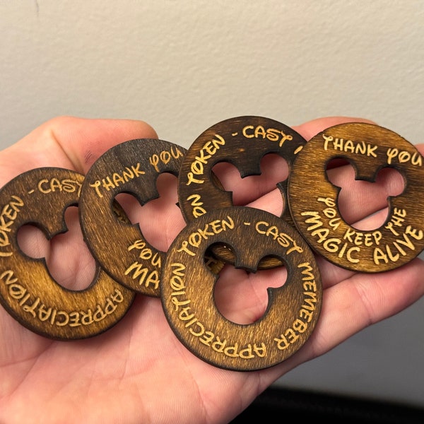 Thank You for Keeping the Magic Alive  - Disney Cast Member Appreciation Token - - Laser Engraved Wood