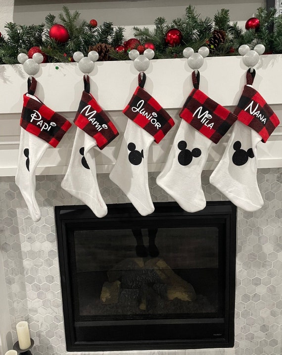 Mickey Themed Christmas Stocking Holder Etsy UK