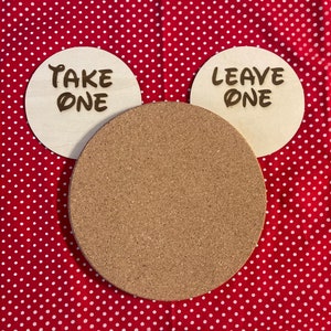 Take One Leave One Mickey Shaped Cork Board Pin Trading Pin collection