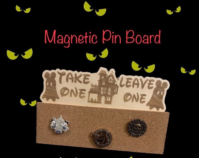 Halloween themed Pin Trading Cork Board Disney cruise door decor, pin organization, storage solution, and collection display