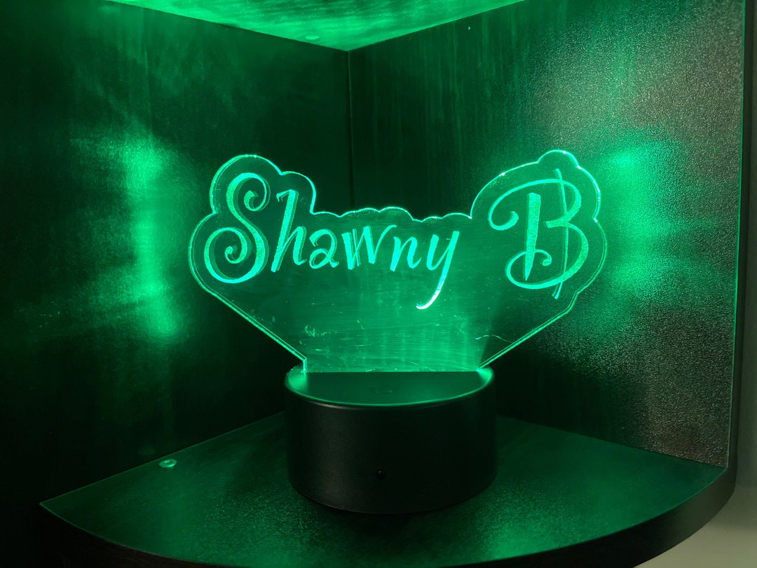 Personalized Light up Name Decoration Multicolored LED Light Remote
