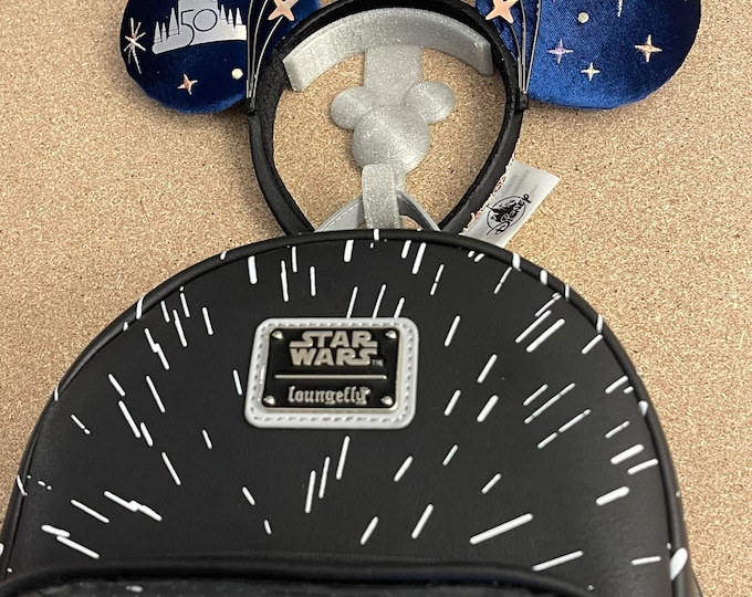 Mickey themed Backpack/Ear display combo, best Disney inspired solution for both Matching Bag and ears collection, great house warming gift