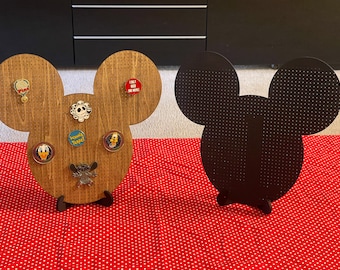 Mickey Shaped Corkless Pin Board Pin Trading Pin collection with Frame Stand
