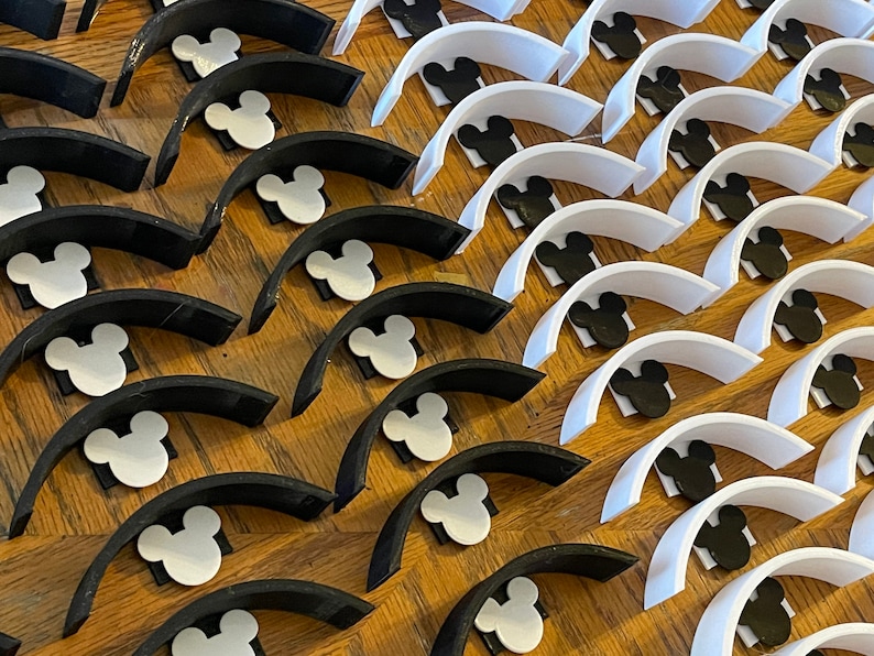 Mickey ear holders Black with white and white with black displays available