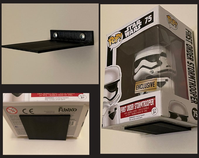 4Pack Funko Box Floating Wall Display Mount Shelf Stand 3D printed