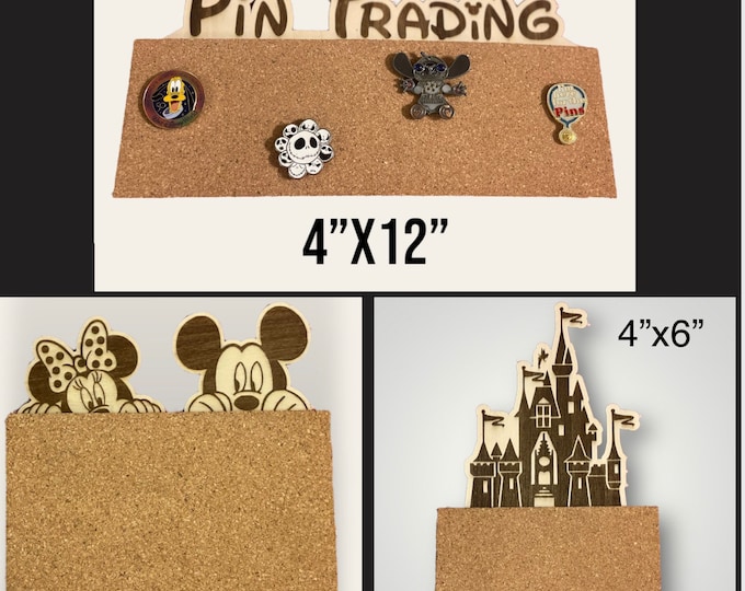 Magnetic Pin Trading Cork Board Disney cruise door decor, pin organization, storage solution, and collection display