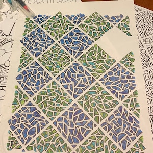 5 Geometric Coloring Pages, Challenging and Fun for Adults and Children: The Pattern Pack