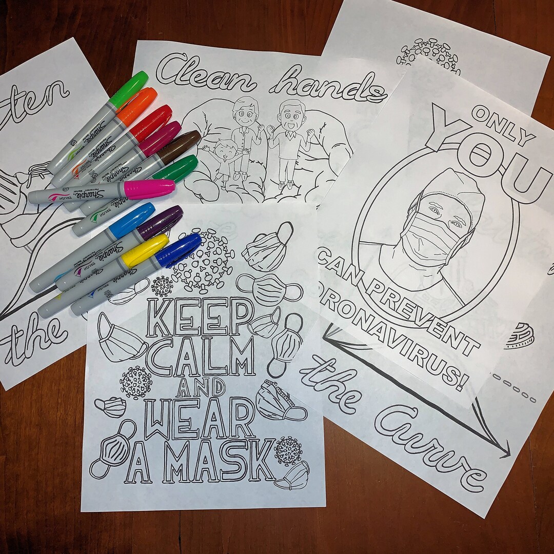 Coloring Pages for the Pandemic — Fun for Adults and Children - Etsy