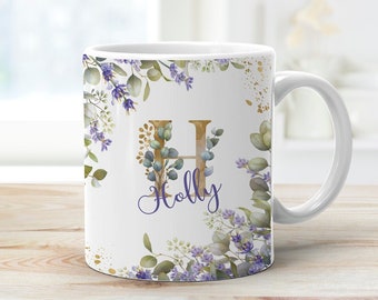 Personalised Mug - Lavender Blooms - Gift Mug