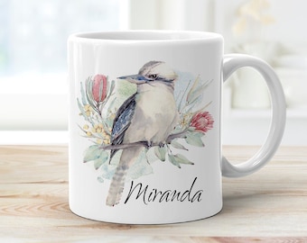 New Fine Bone China Australia Bird Kookaburra Coffee Tea Mug w Handle Cup  405cc 
