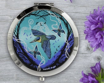 Compact Mirror - Kingfisher Dreaming