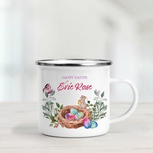 Custom Enamel Mug - Personalised Easter Enamel Mug - Mouse Mug
