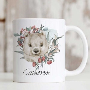 Personalised Wombat Mug, Wombat Mug For Wombat Lovers, Australian Wildlife Mug
