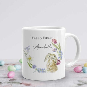 Personalised Easter Mug - Personalised Ceramic Mug - Spring Bunny Mug